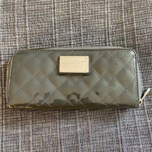 Marc Jacobs Quilted Patent Leather Zip-Around Wallet